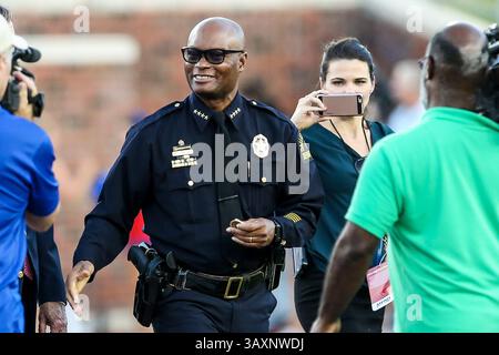 September 2016 – Dallas, Texas, USA S - Dallas Police Chief David Brown, im Spiel vor dem Spiel zwischen den TCU Horned Frogs und den SMU Mustangs im Gerald J. Ford Stadium in Dallas, Texas. (Bild: © Dan Wozniak via ZUMA Wire) Stockfoto