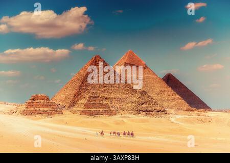 Pyramiden von Gizeh Stockfoto