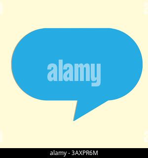 Blaues Kommentarsymbol, generische Symbole für die Benutzeroberfläche in sozialen Medien. Symbole „gefällt mir“, „Kommentieren“, „Teilen“ und „Speichern“. Flaches Symbol für soziale Medien Stock Vektor