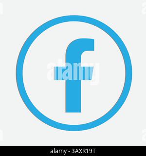 Facebook-Symbol Logo Vektor Social Color Media Anwendung Logo Hintergrund Zeichen Netzwerk Stock Vektor