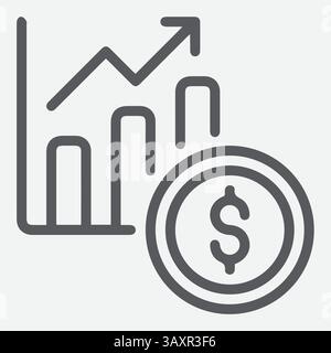 Wachstumssymbol, Investitionssymbol. Symbole und Grafikelemente in Premium-Qualität. Moderne Schilder, lineare Piktogramme, Objekte, gefüllte Sym Stock Vektor