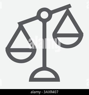Symbol Ungleichheit, Symbol Balance. Vektorsymbole für Gerechtigkeit, maßstabsgetreue Symbole, Freundschaftssymbole und Grafikelemente in Premium-Qualität. Moderne Schilder, Stock Vektor
