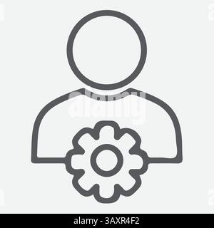 Symbol für das Management von Unternehmen oder Organisationen, Symbol für das Management, Symbole, Symbol, Grafikelemente in Premiumqualität. Moderne Schilder, lineare Piktogramme, ob Stock Vektor