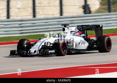 Oktober 2016 – Austin, Texas, USA S - Formel-1-Fahrer üben vor dem Rennen auf der Rennstrecke Circuit of the Americas in Austin, Texas. (Bild: © Dan Wozniak via ZUMA Wire) Stockfoto