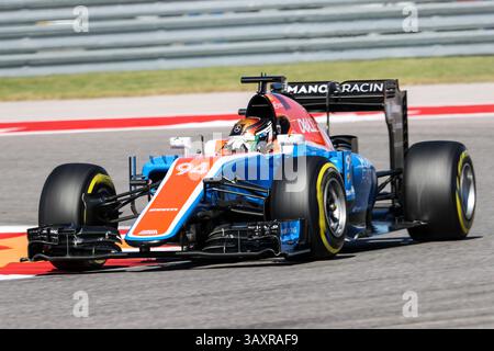 Oktober 2016 – Austin, Texas, USA S - Formel-1-Fahrer üben vor dem Rennen auf der Rennstrecke Circuit of the Americas in Austin, Texas. (Bild: © Dan Wozniak via ZUMA Wire) Stockfoto