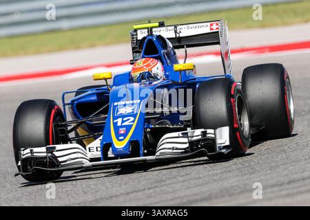 Oktober 2016 – Austin, Texas, USA S - Formel-1-Fahrer üben vor dem Rennen auf der Rennstrecke Circuit of the Americas in Austin, Texas. (Bild: © Dan Wozniak via ZUMA Wire) Stockfoto