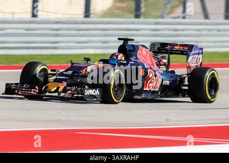 Oktober 2016 – Austin, Texas, USA S - Formel-1-Fahrer üben vor dem Rennen auf der Rennstrecke Circuit of the Americas in Austin, Texas. (Bild: © Dan Wozniak via ZUMA Wire) Stockfoto