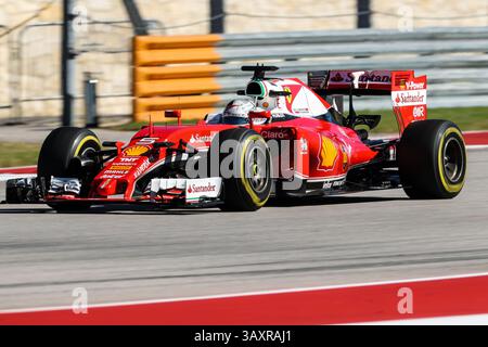 Oktober 2016 – Austin, Texas, USA S - Formel-1-Fahrer üben vor dem Rennen auf der Rennstrecke Circuit of the Americas in Austin, Texas. (Bild: © Dan Wozniak via ZUMA Wire) Stockfoto