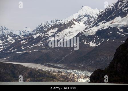 30. Juni 2016 - Juneau, Alaska, USA - Fairweather im Glacier Bay National Park Alaska USA. Tarr Inlet im Glacier Bay National Park. Der Margerie Glacier ist ein 34 km langer Gezeitenwassergletscher in der Glacier Bay in Alaska und ist Teil des Glacier Bay National Park and Preserve. Er beginnt am Südhang des Mount Root an der Grenze zwischen Alaska und Kanada in der Fairweather Range und fließt südöstlich und nordöstlich zum Tarr Inlet. Benannt wurde sie nach dem berühmten französischen Geographen und Geologen Emmanuel de Margerie (1862â€„1953), der 1913 die Glacier Bay besuchte. Es ist ein integraler Bestandteil der Glacier Bay, Stockfoto