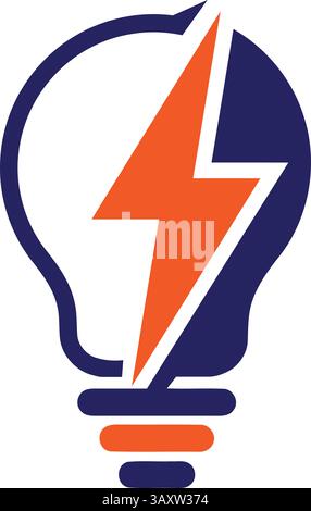 Leuchtmittel- und Glühlampenlogo Stock Vektor