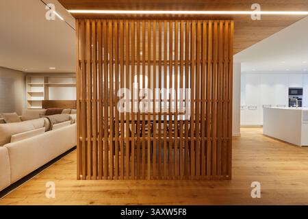 Wohn- und Esszimmer, Inneneinrichtung, Haus, Baskenland, Spanien Stockfoto