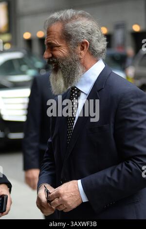 1. November 2016 - New York, NY, USA - November 2016 New York City. Mel Gibson kam am November 2016 in New York City an, um einen Auftritt in The Late Show with Stephen Colbert aufzunehmen. (Foto: © Kristin Callahan/Ace Pictures via ZUMA Press) Stockfoto