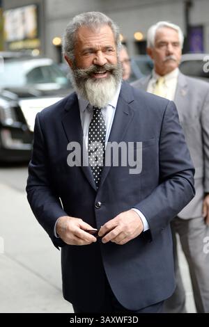 1. November 2016 - New York, NY, USA - November 2016 New York City. Mel Gibson kam am November 2016 in New York City an, um einen Auftritt in The Late Show with Stephen Colbert aufzunehmen. (Foto: © Kristin Callahan/Ace Pictures via ZUMA Press) Stockfoto