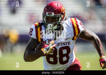 September 2016 – Fort Worth, Texas, USA Justin Chandler (88) im Amon G. Carter Stadium in Fort Worth, Texas, spielte im Spiel zwischen den Iowa State Cyclones und den TCU Horned Frogs. (Bild: © Dan Wozniak via ZUMA Wire) Stockfoto