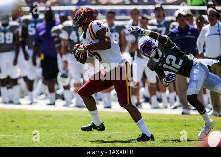 September 2016 – Fort Worth, Texas, USA S - Iowa State Cyclones Wide Receiver Allen Lazard (5) im Spiel zwischen Iowa State Cyclones und den TCU Horned Frogs im Amon G. Carter Stadium in Fort Worth, Texas. (Bild: © Dan Wozniak via ZUMA Wire) Stockfoto