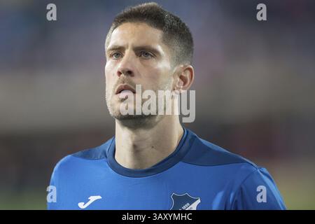 Deutschland: Fußball 1. Bundesliga, Spieltag 8 - 1. FC Heidenheim-TSG Hoffenheim, Voith-Arena, Heidenheim, Andrej KRAMARIC TSG Hoffenheim Stockfoto