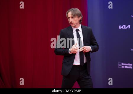 Madrid, Spanien. April 2025. Luca Modric, Fußballspieler von Real Madrid, nimmt 2025 an den Laureus World Sports Awards in Madrid Teil. Credit: SOPA Images Limited/Alamy Live News Stockfoto