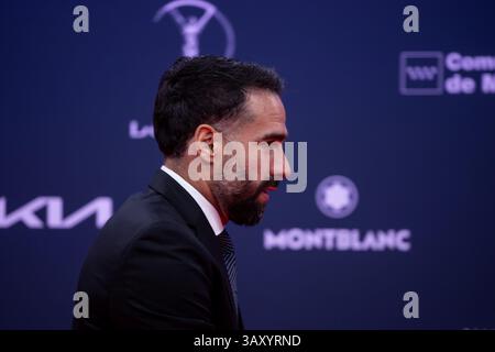 Madrid, Spanien. April 2025. Dani Carvajal, Fußballspieler von Real Madrid, nimmt 2025 an den Laureus World Sports Awards in Madrid Teil. Credit: SOPA Images Limited/Alamy Live News Stockfoto