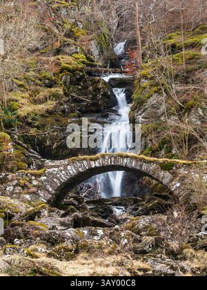 Roman Bridge, Glen Lyon, Perth und Kinross, Schottland Stockfoto