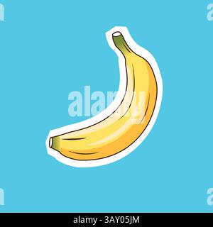 Aufkleber Bananenvektorgrafik Illustration Stock Vektor