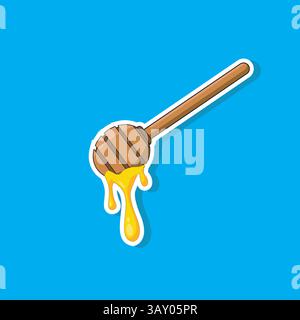 Vektor-Illustration des Sticks der Honig-Biene Stock Vektor