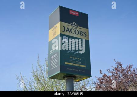 Jacobs Krönung, Kaffeeröstung, Jacobs Douwe Egberts (JDE), Chris-Guefroy-Allee, Neukölln, Berlin, Deutschland Stockfoto