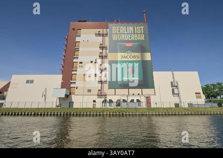 Jacobs Krönung, Kaffeeröstung, Jacobs Douwe Egberts JDE, Chris-Gueffroy-Allee, Neukölln, Berlin, Deutschland *** Jacobs Krönung, Kaffeeröstung, Jacobs Douwe Egberts JDE , Chris Gueffroy Allee, Neukölln, Berlin, Deutschland Stockfoto