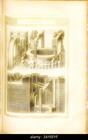 Eine komplizierte Abbildung eines frühen mechanischen Geräts mit verschiedenen Zahnrädern, Hebeln und Komponenten, die für eine bestimmte Funktion entwickelt wurden. Die detaillierte Zeichnung unterstreicht die technische Präzision und Innovation ihrer Zeit., Pumpe (66), manuell betriebene Wasserpumpe, Kupfergravur, Abb. XCIIII, S. 145, 1588, Agostino Ramelli: Le diverse et artificiose Machine del capitano Agostino Ramelli (...). A Parigi: In Casa del'autore, 1588, klassische Kunst mit einem modernen Twist, neu gestaltet von Artotop Stockfoto