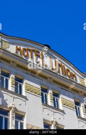 Das Art Nouveau Grand Hotel Union, Ljubljana, Slowenien, Osteuropa Stockfoto