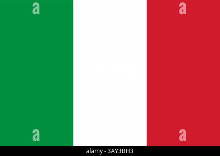 Die Flagge Italiens. Italienische Republik (Italien) Europa-Flagge Stock Vektor