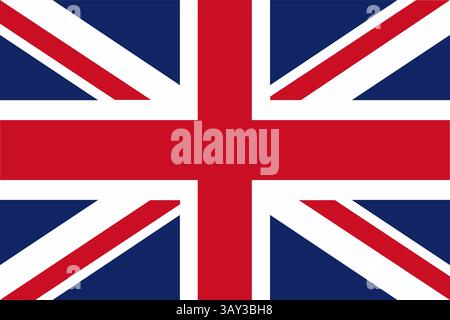 Der hochwertige Vektor der britischen Flagge Stock Vektor