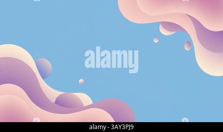 Diese lebendige Kulisse bietet eine wunderschöne Mischung aus Farben mit weichen Kurven und Texturen, die eine künstlerische Atmosphäre schaffen, die jeden Designprofi aufwertet Stockfoto