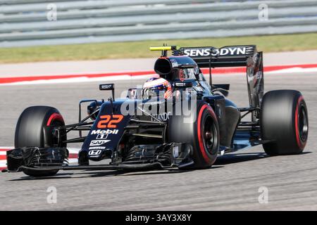 Oktober 2016 – Austin, Texas, USA S - Formel-1-Fahrer üben vor dem Rennen auf der Rennstrecke Circuit of the Americas in Austin, Texas. (Bild: © Dan Wozniak via ZUMA Wire) Stockfoto