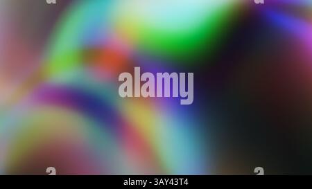 Dieses Bild zeichnet sich durch einen glatten abstrakten Farbverlauf mit leuchtenden Regenbogenfarben aus. Die harmonische Farbmischung sorgt für eine dynamische und künstlerische Optik Stockfoto