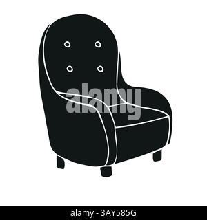 Vektor Hand gezeichnete Skizze Doodle Sessel isoliert auf weißem Hintergrund Stock Vektor