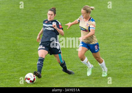 13. November 2016 – Melbourne, Victoria, Australien – ADRIANA TARANTO (15) von Melbourne Victory tritt in Runde 2 des W-League-Wettbewerbs zwischen Melbourne Victory und Newcastle Jets während der Saison 2016-17 im Lakeside Stadium in Melbourne, Australien. Die Westfield W-League ist die australische semiprofessionelle Frauenfußballliga. Newcastle gewann 4-0 (Kreditbild: © Sydney Low via ZUMA Wire) Stockfoto
