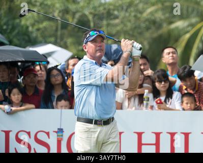 23. Oktober 2016 - Haikou, Hainan, China - Profi-Golfer Rich beem auf dem Blackstone Course im Mission Hills Resort Haikou während der 2. Runde des 4. Weltstars Pro-am. . Blackstone Course, Mission Hills Resort, Haikou, Hainan Island China. (Bild: © Jayne Russell Via ZUMA Wire) Stockfoto