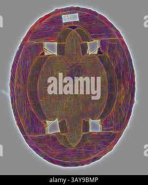 Ein kompliziertes, abstraktes Design mit einer zentralen Form, umgeben von geometrischen Formen und lebhaften Linien, die ein Gefühl von Tiefe und Bewegung schaffen., Fairy Marauders, James Farrington Gookins (amerikanisch, 1840-1904), ca. 1870, Öl auf Leinwand, 14 x 11 Zoll. (Leinwand) 16 x 13 x 1,5 Zoll (Gerahmt), amerikanische Malerei und Skulptur bis 1945, Klassische Kunst mit einem modernen Twist, neu gestaltet von Artotop Stockfoto