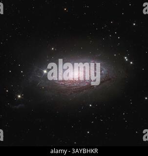 Die Sonnenblumengalaxie (Messier 63) im Sternbild Canes venatici. Stockfoto