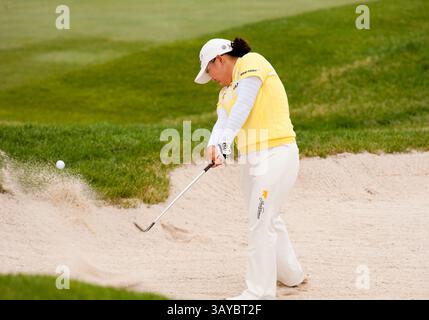 23. Mai 2010: Jiyai Shin aus Südkorea in einem 13. Loch-Bunker während der Halbfinalrunde am Morgen gegen Sun Young Yoo aus Seoul Südkorea bei der Sybase Match Play Championship 2010 im Hamilton Farm Golf Club in Gladstone, New Jersey. (Bild: © Duncan Williams/Cal Sport Media/ZUMApress.com) Stockfoto