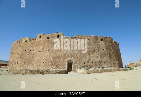 Altes befestigtes Getreidelager in Libyen Stockfoto
