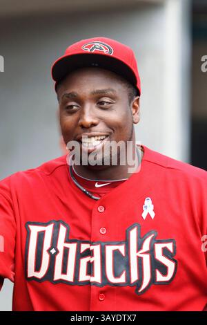 20. Juni 2010: Arizona Diamondbacks starteten den Pitcher Dontrelle Willis (35) während des MLB-Baseballspiels zwischen den Arizona Diamondbacks und Detroit Tigers im Comerica Park in Detroit, Michigan. (Bild: © Rick Osentoski/Cal Sport Media/ZUMApress.com) Stockfoto