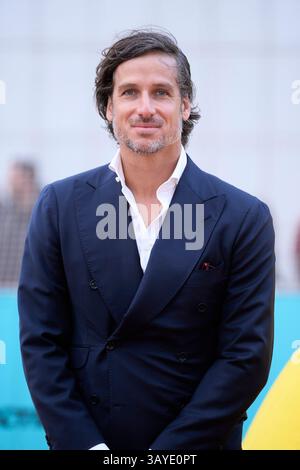 22. April 2025, Madrid, Spanien: Feliciano Lopez nimmt am 22. April 2025 an der Premiere von Carlos Alcaraz: A mi manera im Torre Picasso in Madrid, Spanien Teil (Foto: © Jack Abuin/ZUMA Press Wire). Nicht für kommerzielle ZWECKE! Stockfoto