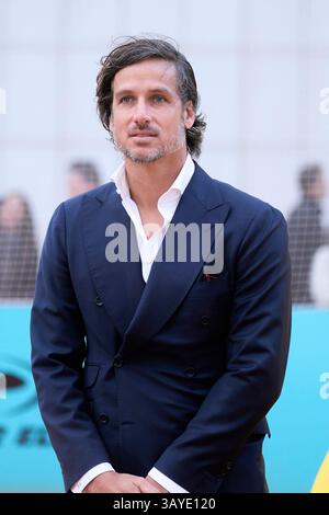 22. April 2025, Madrid, Spanien: Feliciano Lopez nimmt am 22. April 2025 an der Premiere von Carlos Alcaraz: A mi manera im Torre Picasso in Madrid, Spanien Teil (Foto: © Jack Abuin/ZUMA Press Wire). Nicht für kommerzielle ZWECKE! Stockfoto