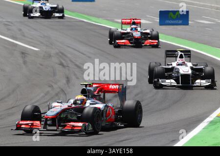 Juni 2010 - Lewis Hamilton (GBR) McLaren MP4/25. ..Formel-1-Weltmeisterschaft, Rd 9, Grand Prix Europa, Rennen, Valencia Spanien, Sonntag, 27. Juni 2010. (Bild: © Sutton Motorsports/ZUMApress.com) Stockfoto