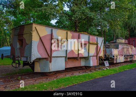 Gepanzerter Zug im Freiluftmuseum Banska Bystrica, Slowakei. BILD Stockfoto