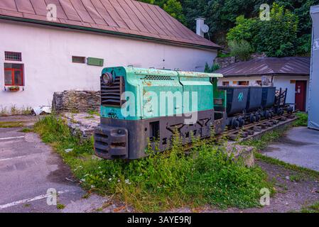 Der alte Bergbauzug in Spania Dolina in der Slowakei. BILD Stockfoto