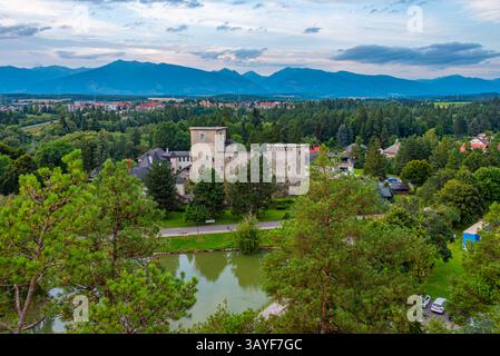 Panoramablick auf die Burg Liptovsky Hradok in der Slowakei. BILD Stockfoto