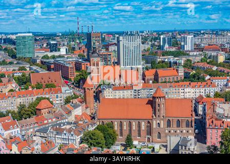 Panoramablick auf die Katharinenkirche in Danzig, Polen. BILD Stockfoto