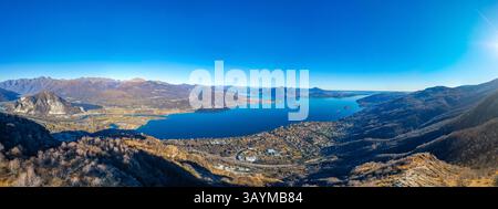 Panoramablick auf den Lago Maggiore in Italien. BILD Stockfoto